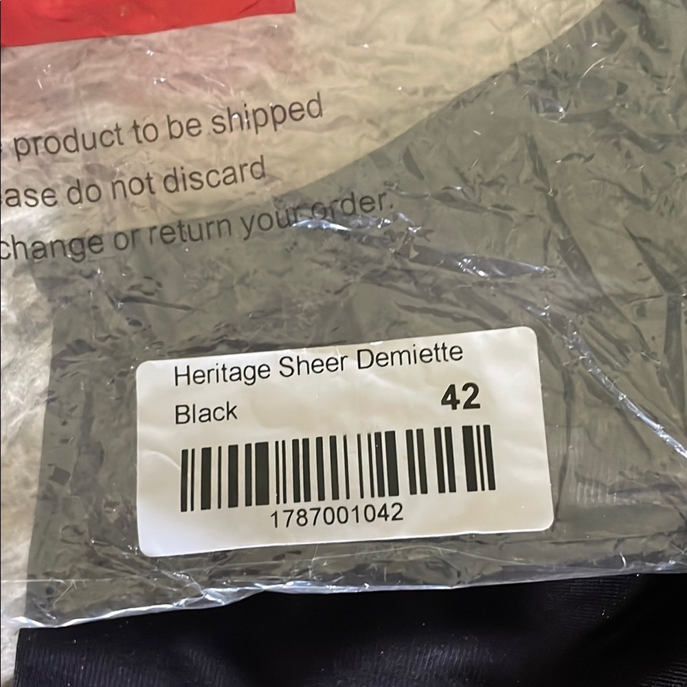 Ruby Ribbon Black Heritage Sheer Demiette Size 42 - Picture 3 of 7